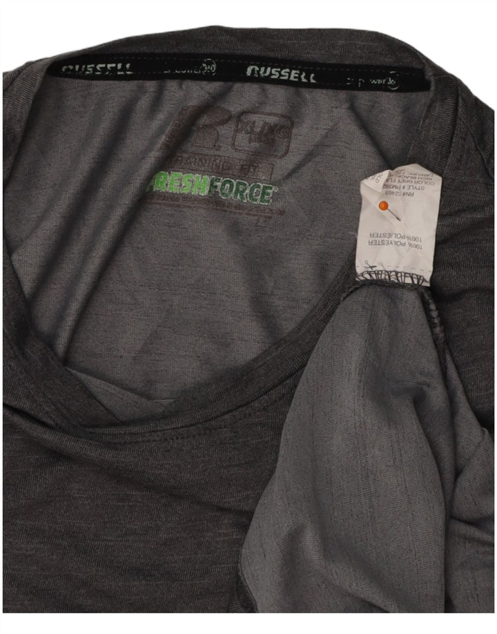 Camiseta masculina RUSSELL ATLÉTICA Top UK 46/48 XL poliéster cinza