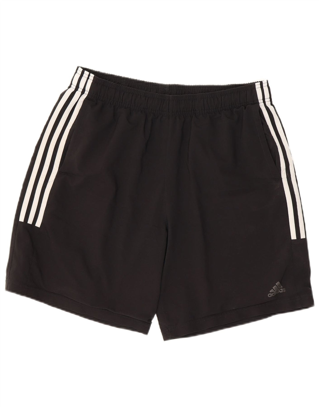 Shorts esportivos masculinos Adidas grande poliéster preto