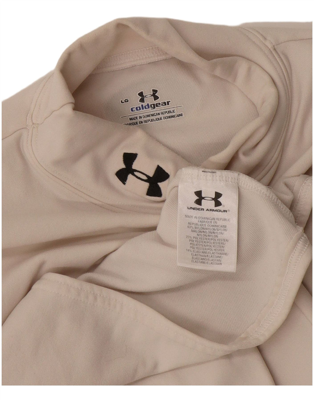 Under Armour Womens Cold Gear Top Manga Longa Grande Off White Nylon