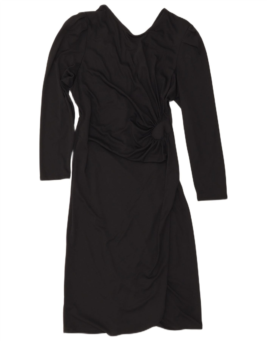 Vestido bainha feminino vintage IT 42 poliéster preto médio