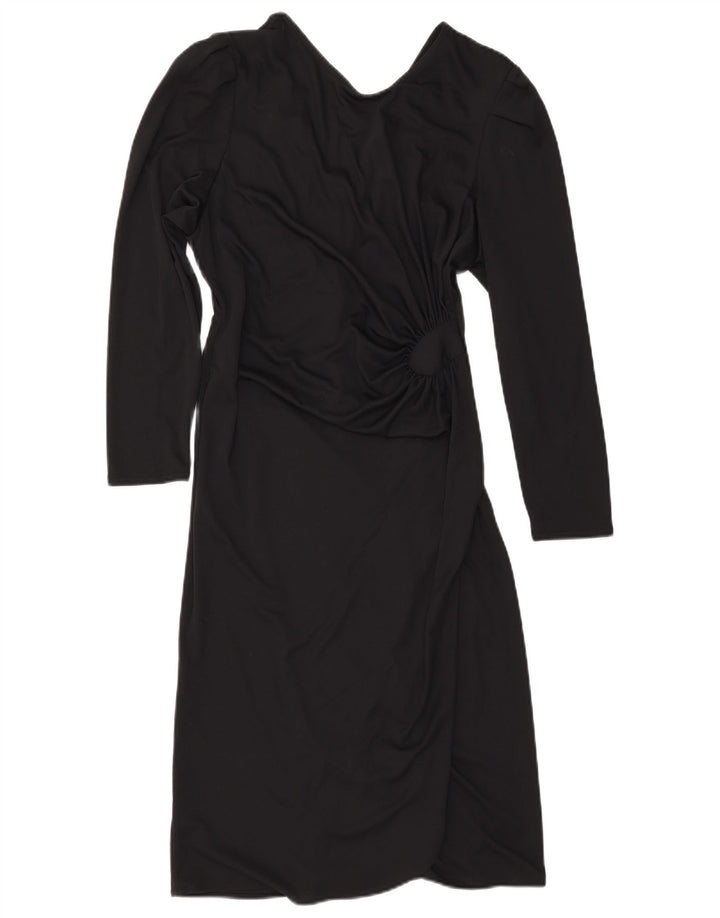 Vestido bainha feminino vintage IT 42 poliéster preto médio