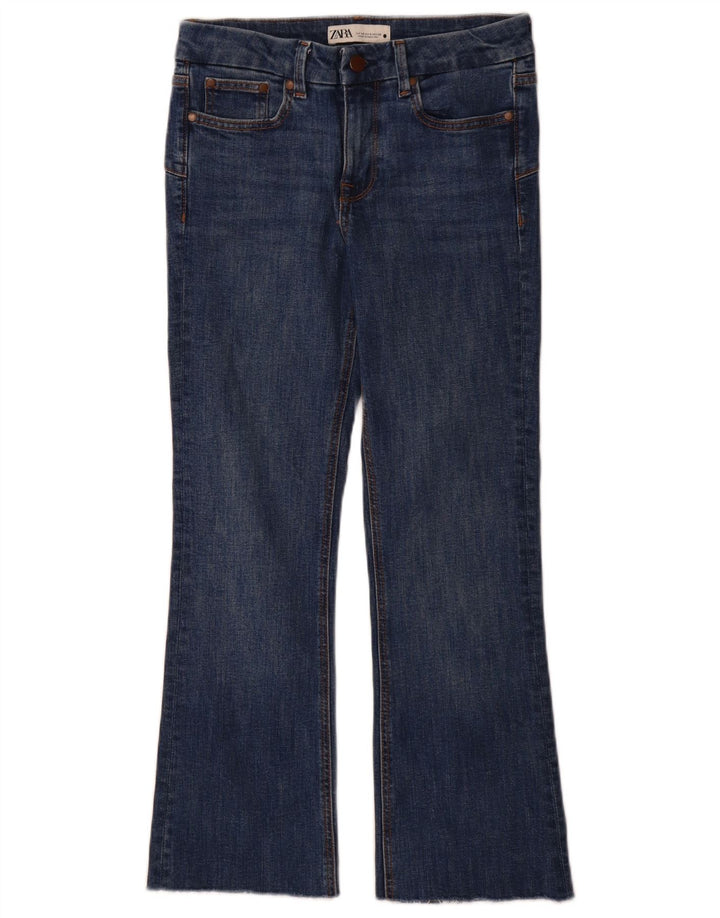 Calça jeans feminina Zara Bootcut EU 36 XS W26 L28 azul