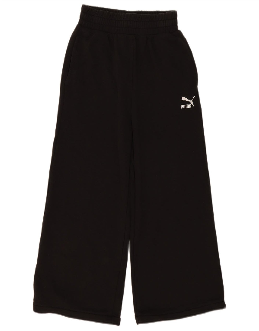 Calça de treino feminina Puma com perna larga 2XS W22 L23 algodão preto