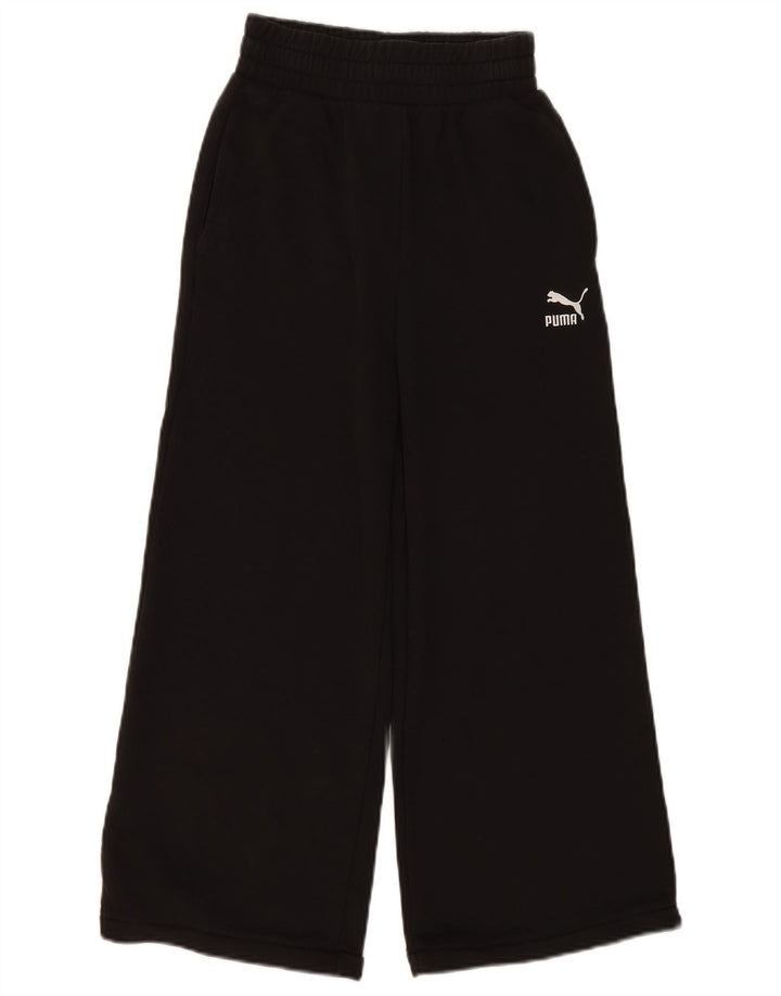 Calça de treino feminina Puma com perna larga 2XS W22 L23 algodão preto