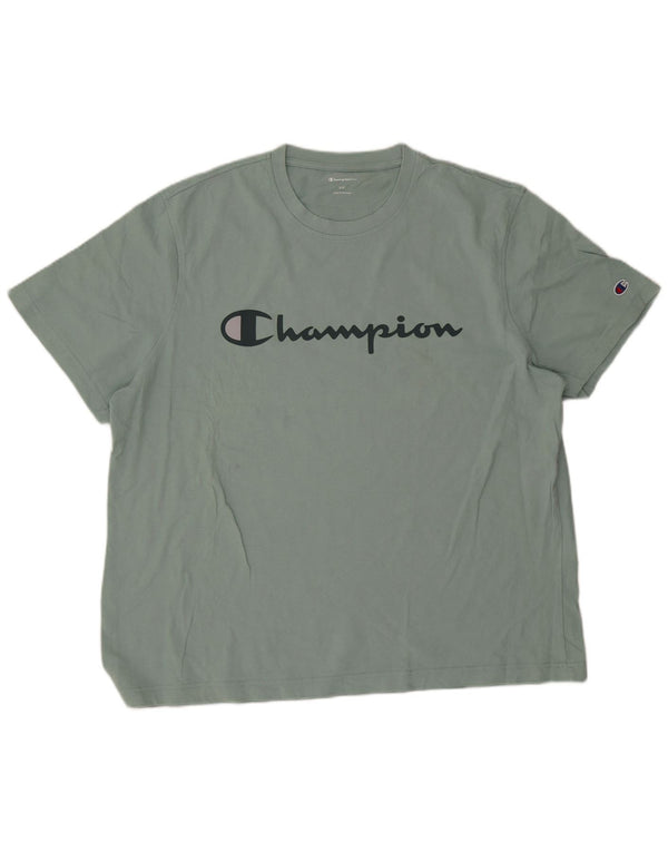 Camiseta gráfica masculina Champion 2XL algodão verde