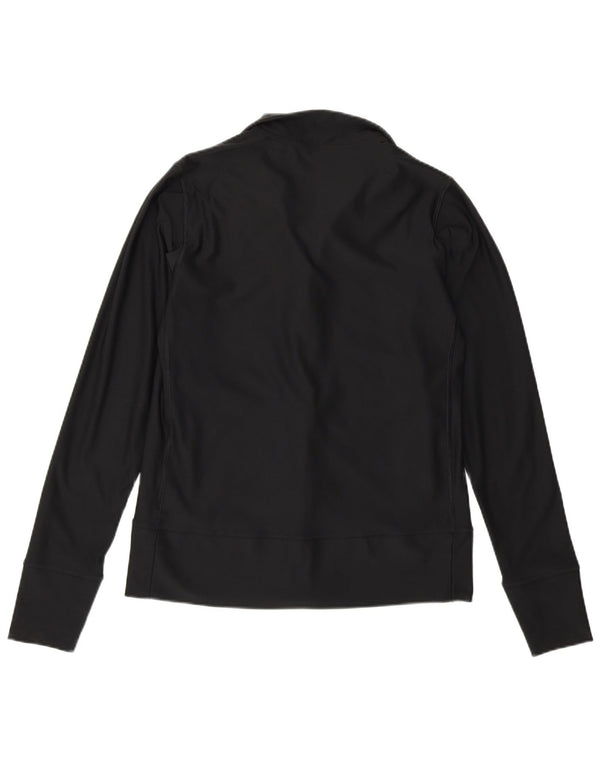Nike Womens Tracksuit Top Jacket UK 12 Médio Preto Poliéster