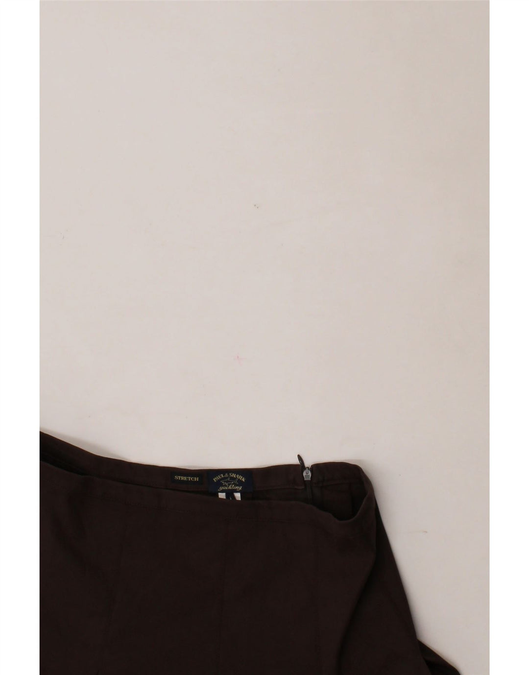 PAUL & SHARK Womens Stretch A-Line Skirt IT 46 Large W32  Brown Vintage Paul & Shark and Second-Hand Paul & Shark from Messina Hembry 