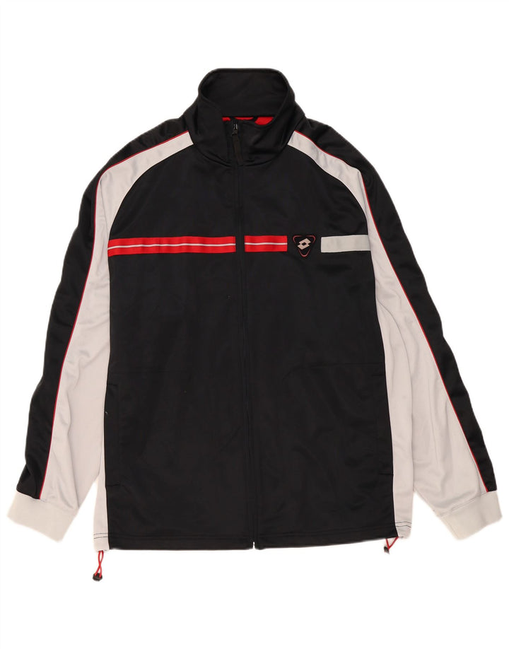 Lotto Mens Treino Top Jacket XL Preto Colorblock Poliéster