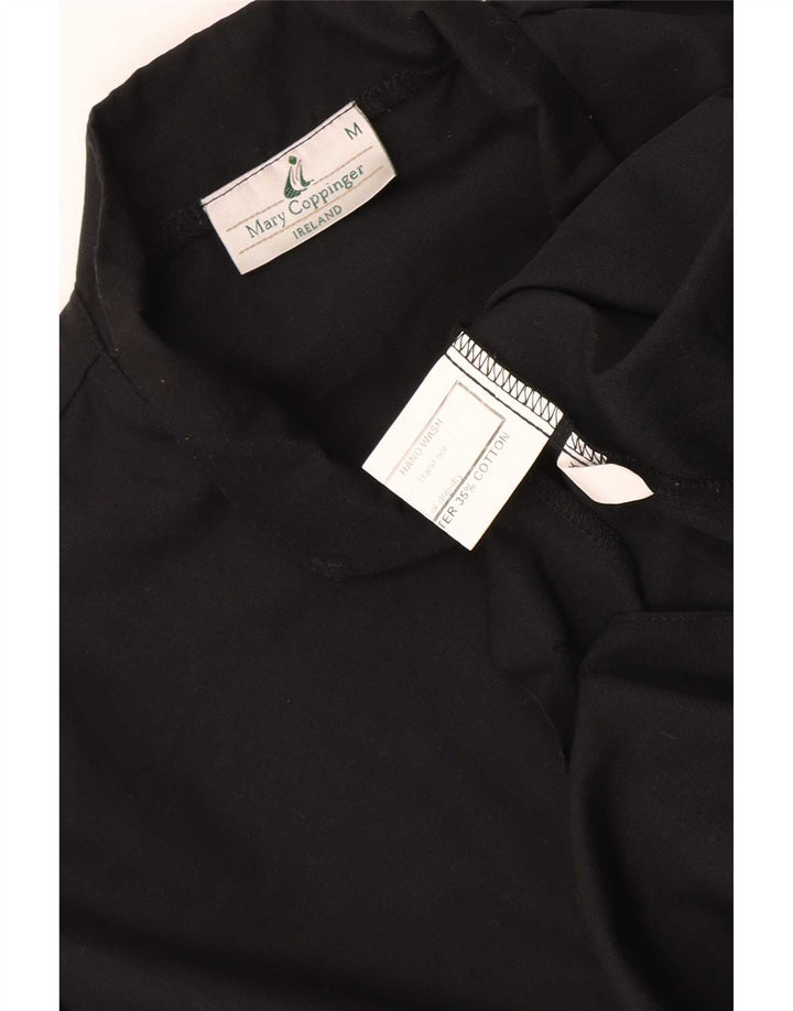 Camisa masculina Mary Coppinger poliéster preto médio