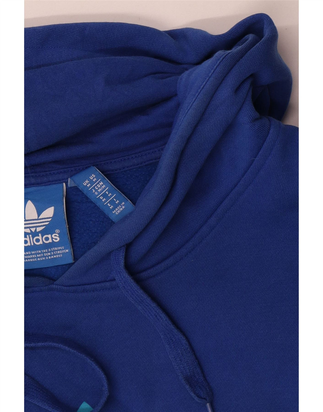 Adidas Mens Graphic Hoodie Jumper Médio Algodão Azul