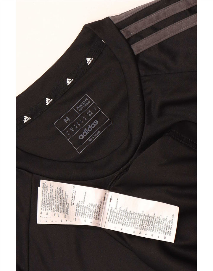 Adidas Mens Aeroready Regular Fit Camiseta Top Médio Preto Poliéster