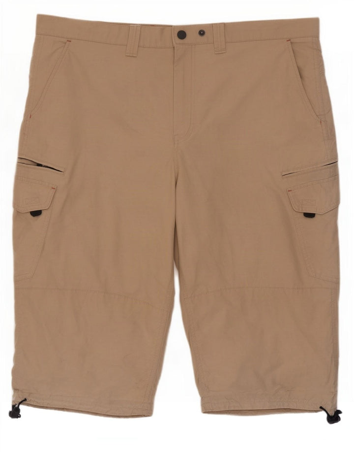 Bermuda cargo masculina Marks & Spencer W40 XL algodão bege