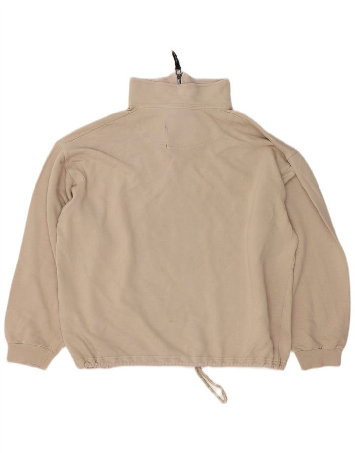 Jumper de moletom gráfico grande feminino Champion UK 16 grande bege
