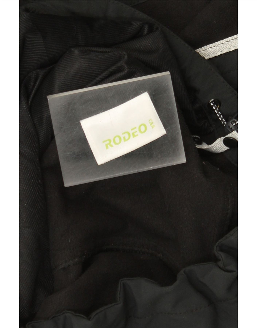 Jaqueta corta-vento masculina Rodeo com capuz UK 42 XL poliéster preto