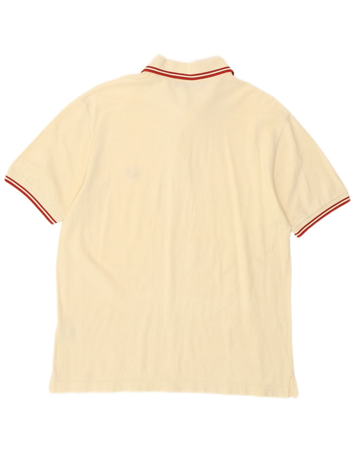 Camisa polo masculina Fred Perry pequena de algodão branco