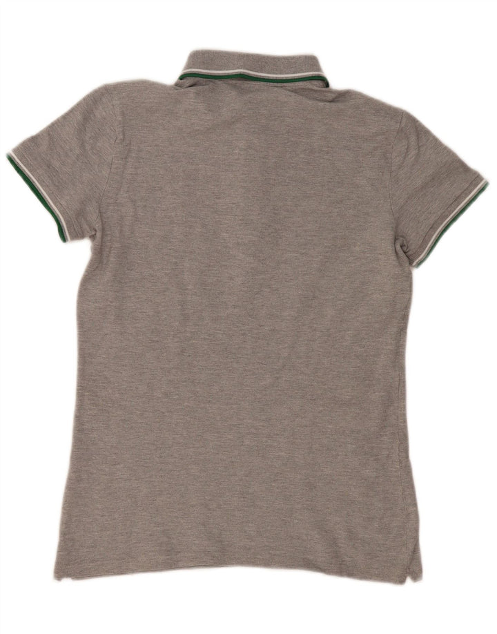Camisa polo feminina Ellesse algodão manchado cinza médio