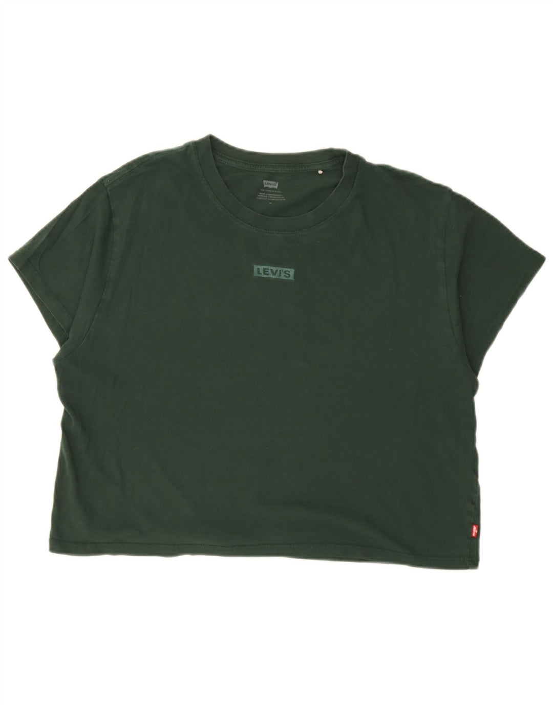 Camiseta feminina Levi's Crop Top UK 14 verde médio