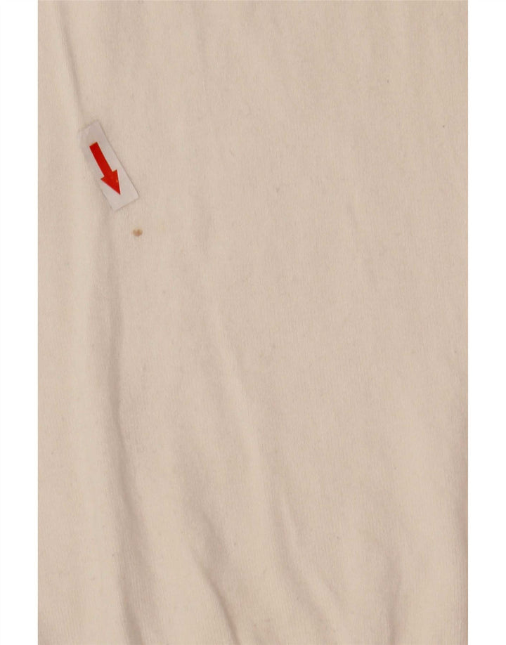 Zara Suéter masculino com gola redonda, viscose branca média