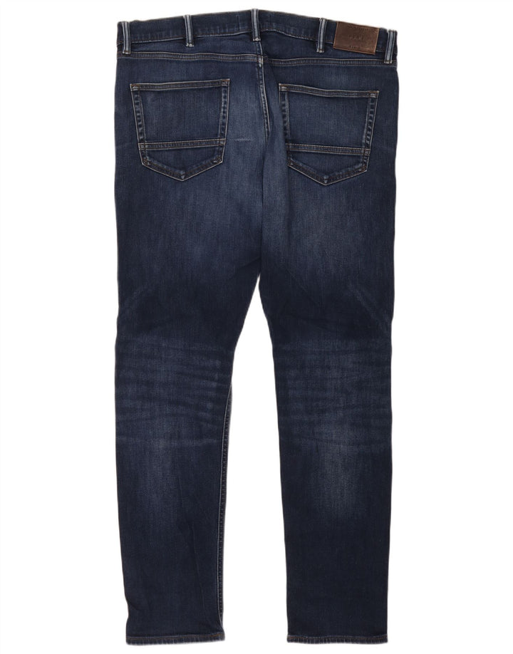 Marks & Spencer Mens Slim Jeans W38 L33 Azul Marinho Algodão