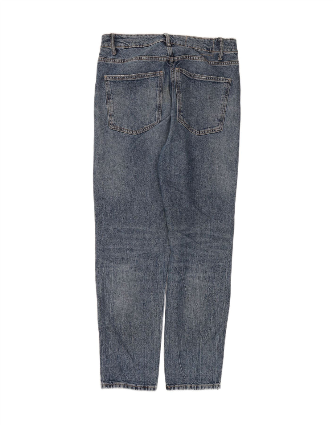 Zara Jeans Cônicos Femininos EU 40 Médio W30 L28 Azul Algodão