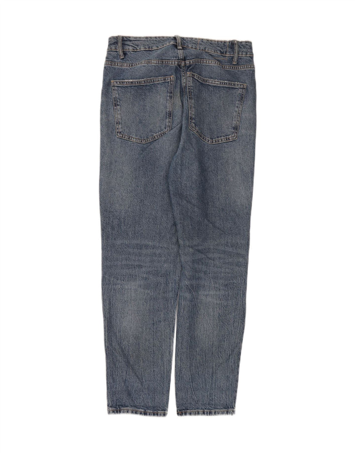 Zara Jeans Cônicos Femininos EU 40 Médio W30 L28 Azul Algodão