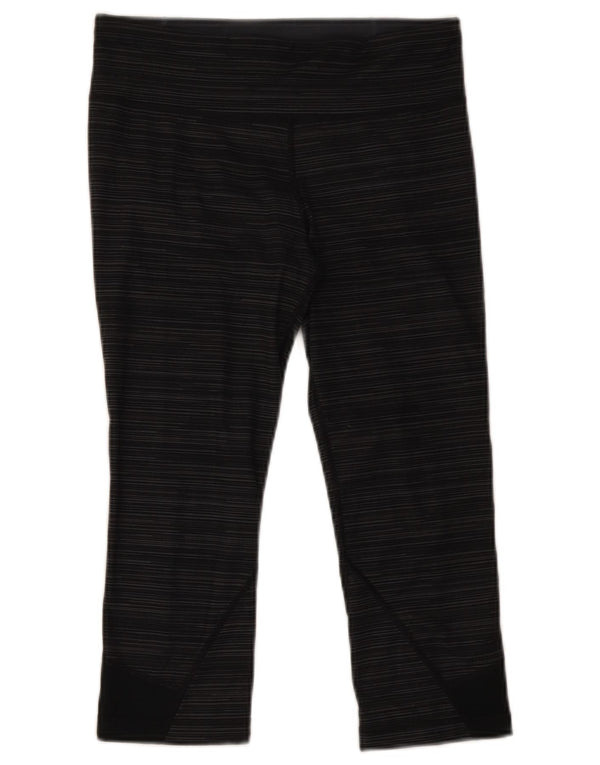 Under Armour Womens Capri Leggings UK 10 Pequeno Poliéster Listrado Cinza