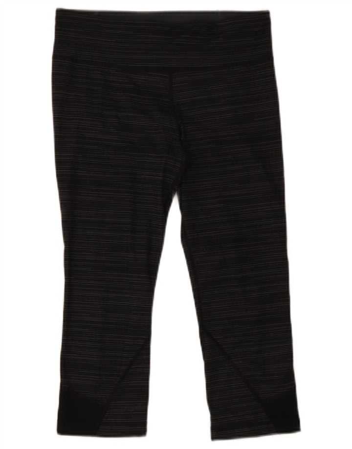 Under Armour Womens Capri Leggings UK 10 Pequeno Poliéster Listrado Cinza