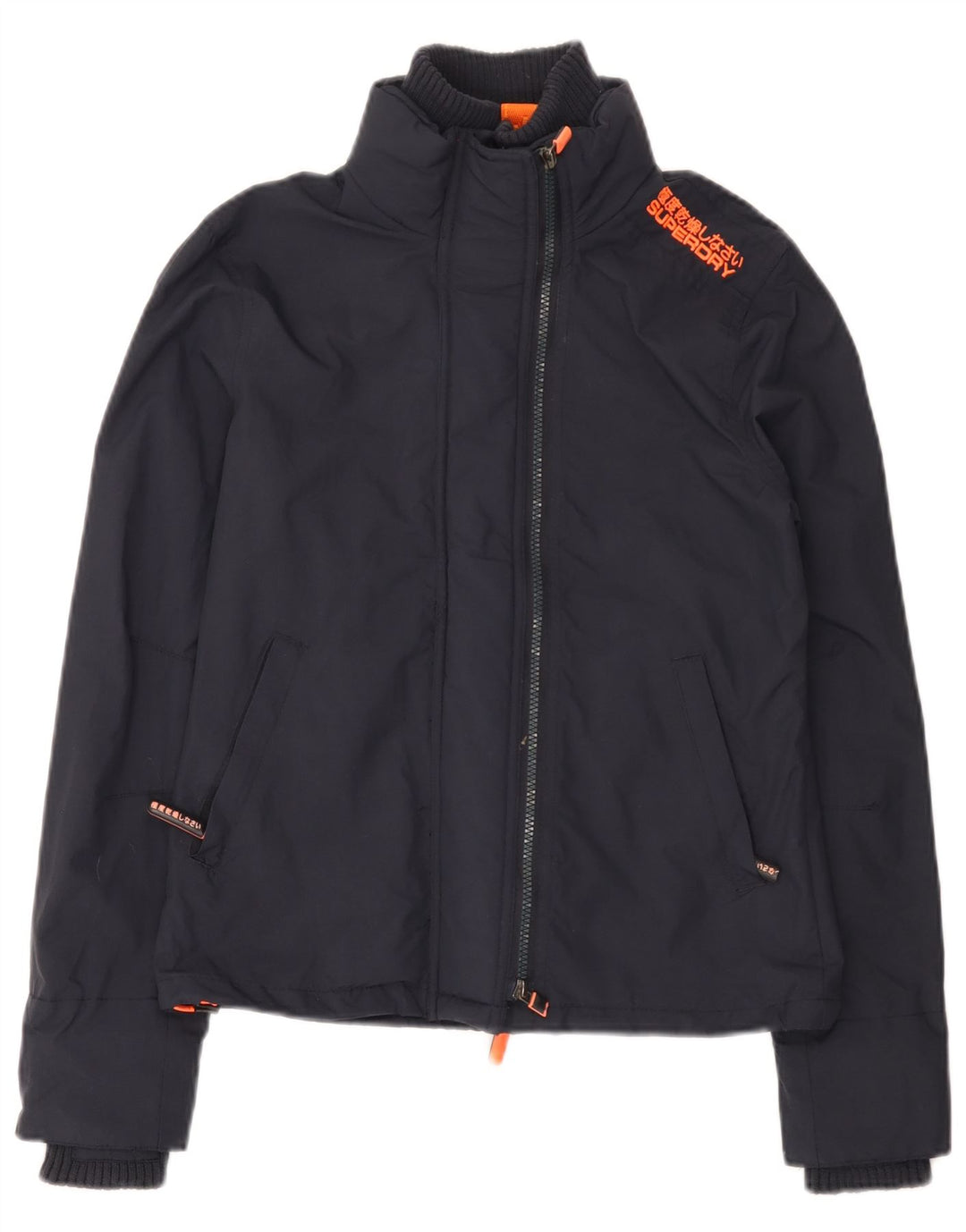 Jaqueta de chuva feminina Superdry The Windcheater Graphic UK 12 médio azul marinho