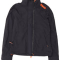 Jaqueta de chuva feminina Superdry The Windcheater Graphic UK 12 médio azul marinho