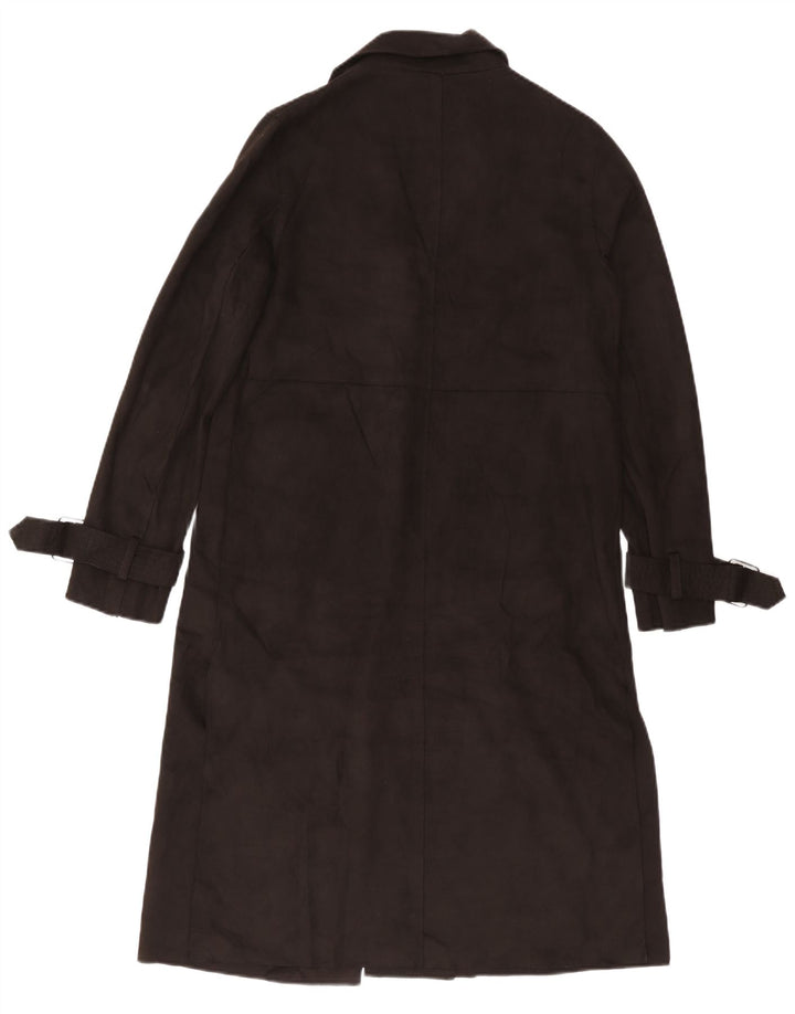 Sobretudo básico feminino Zara UK 12 poliéster preto médio