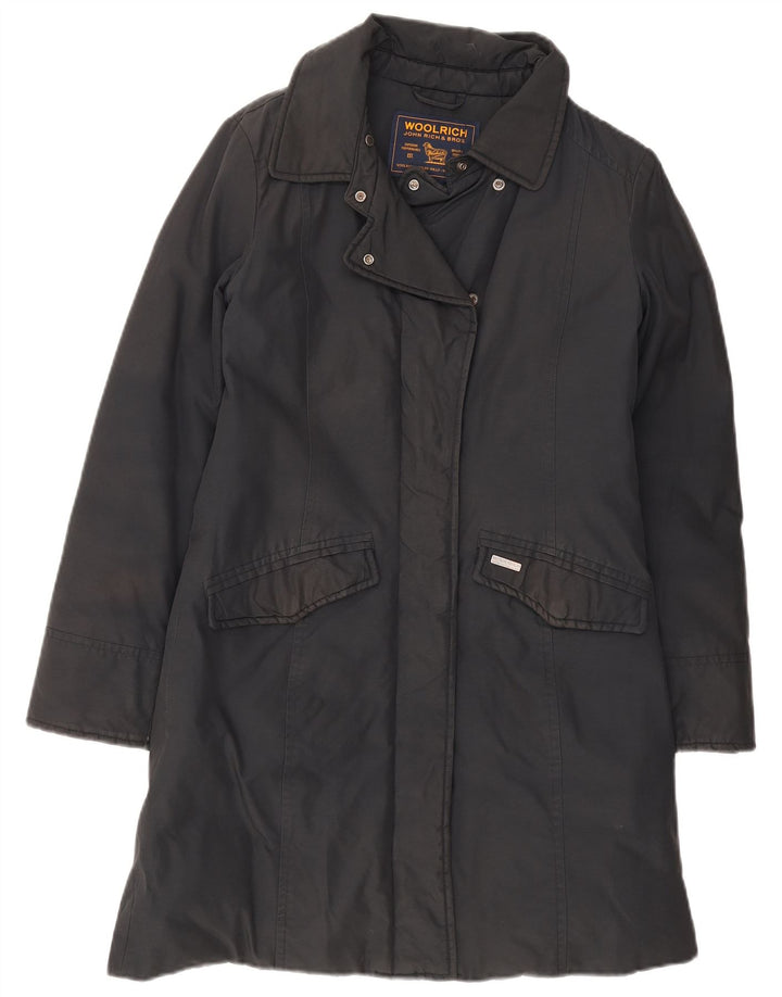 Casaco acolchoado feminino Woolrich UK 10 pequeno algodão preto