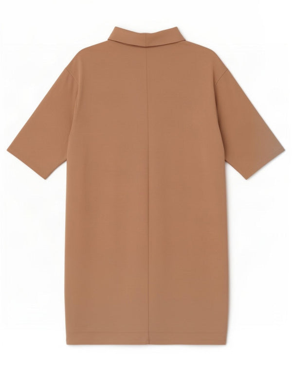 Vestido feminino Zara UK 16 grande algodão bege