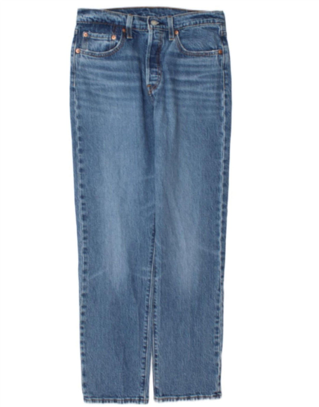 Levi's Masculino 501 Straight Jeans W28 L30 Azul Algodão
