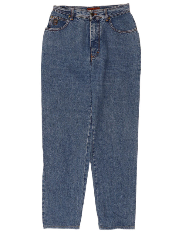 Calça jeans feminina cintura alta Aigner W28 L29 algodão azul
