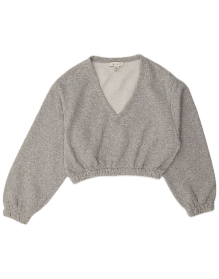 Suéter oversized feminino Topshop UK 10 poliéster cinza pequeno