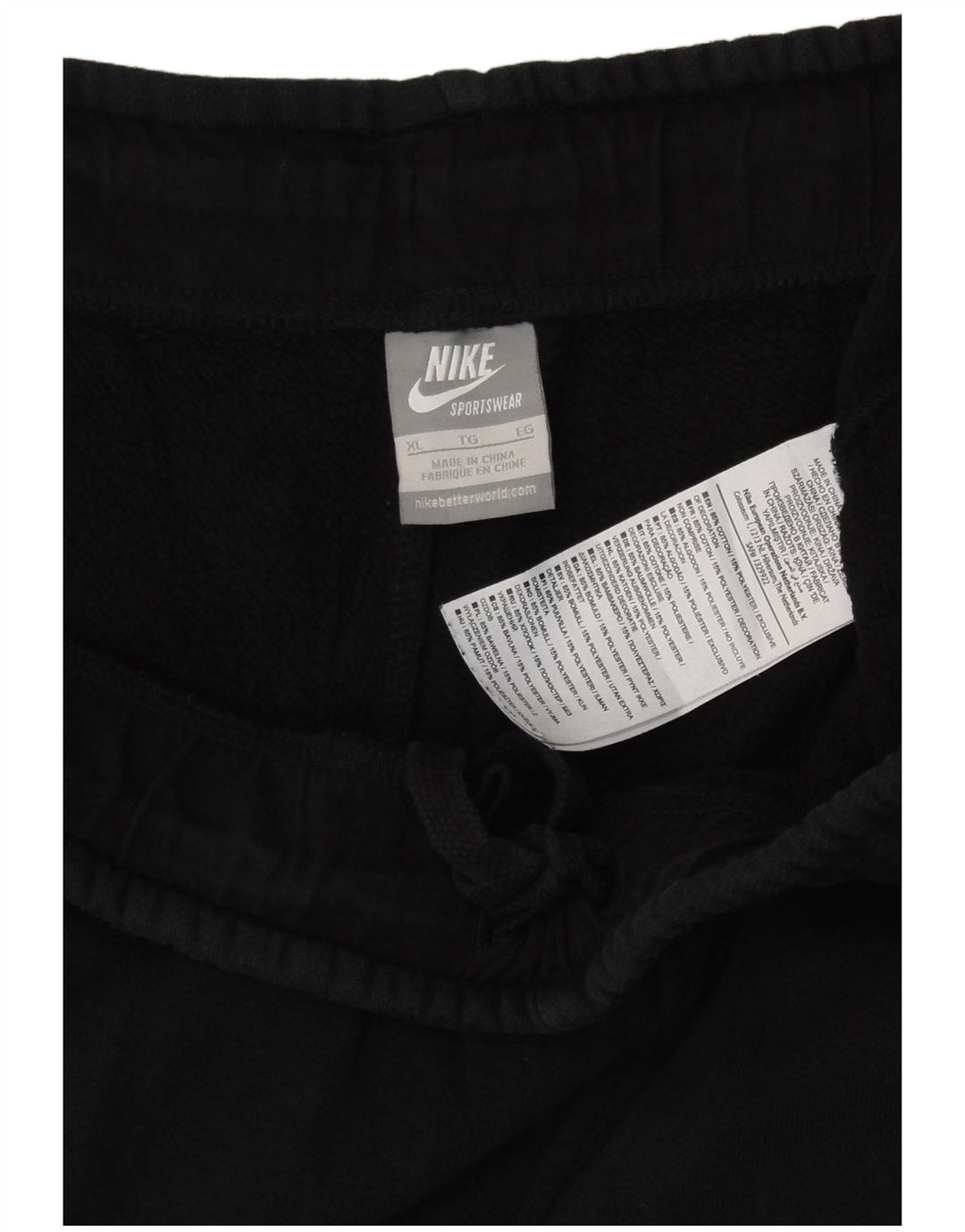 Calça de treino feminina Nike UK 18 XL algodão preto