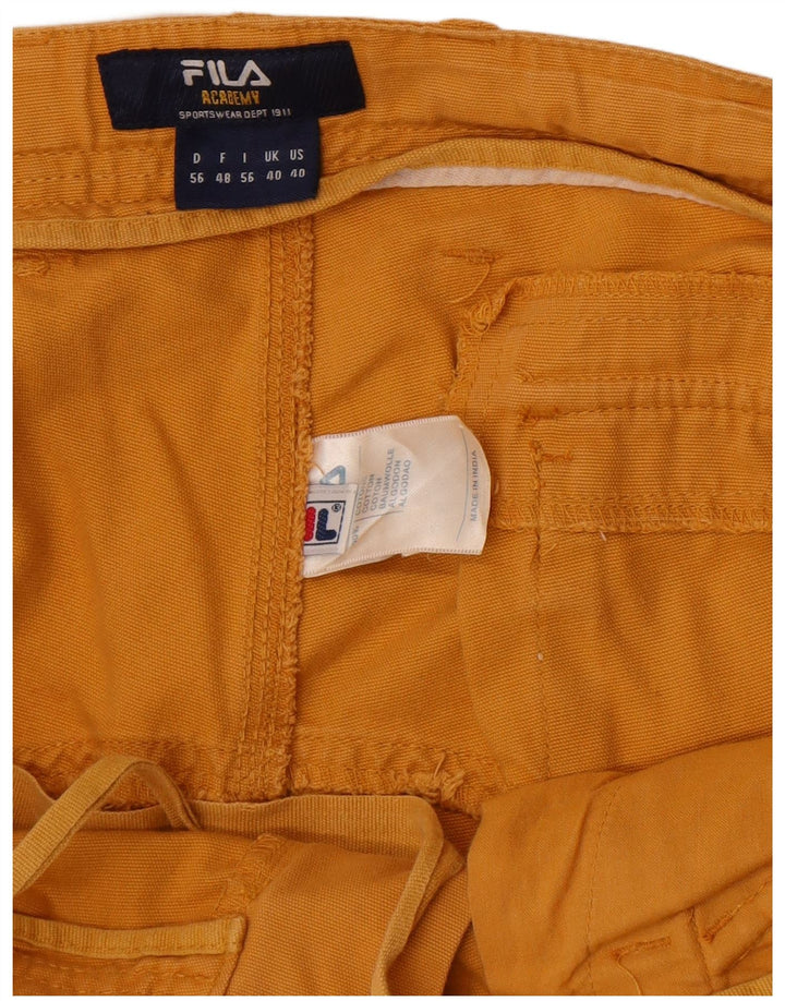 Shorts Cargo Masculino Fila W40 XL Amarelo Algodão