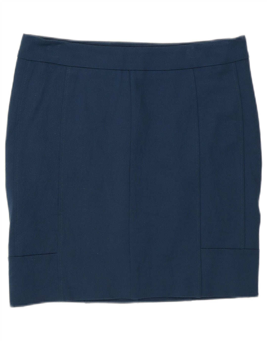 Mini saia feminina Calvin Klein US 4 pequena W28 azul viscose