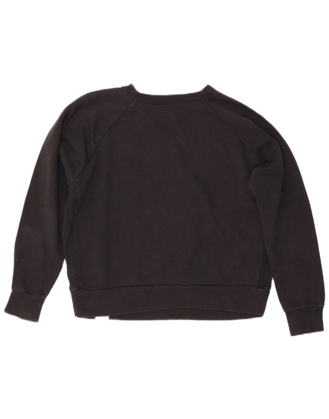 REEBOK feminino gráfico moletom jumper UK 14 médio algodão preto