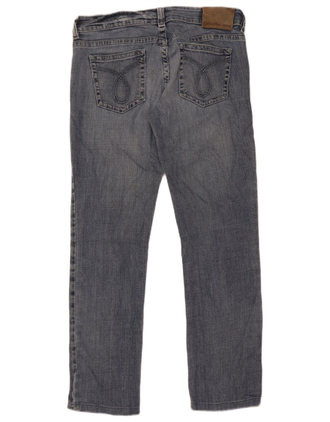 Calça jeans reta feminina Calvin Klein W30 L28 azul