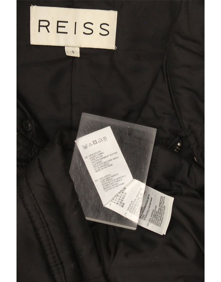 Jaqueta acolchoada masculina Reiss UK 36 pequena nylon preta