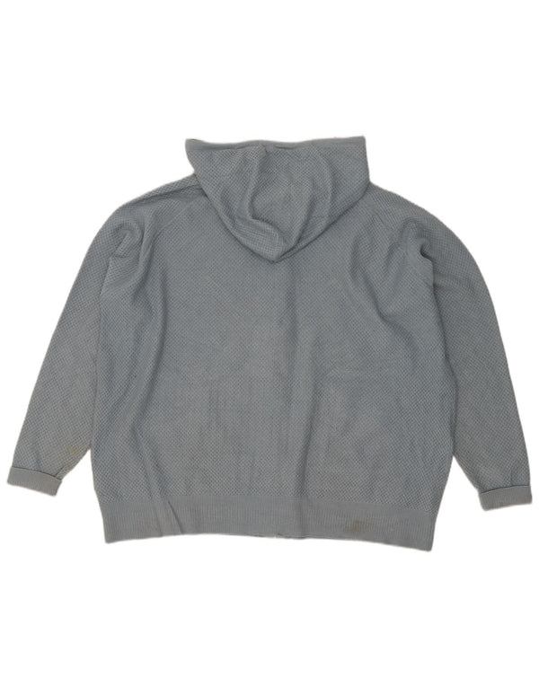 Suéter cardigã feminino Marks & Spencer com capuz e ajuste solto Reino Unido 16 grande azul