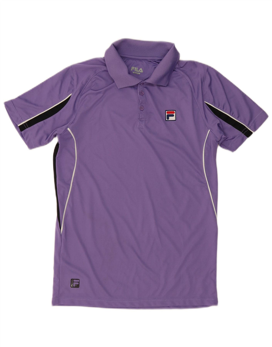 FILA Camisa Polo Masculina Pequena Roxa Colorblock Poliéster