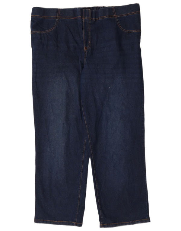 Calça Jeans Marks & Spencer Autograph Straight Feminina UK 22 3XL W44 L29 Azul Marinho