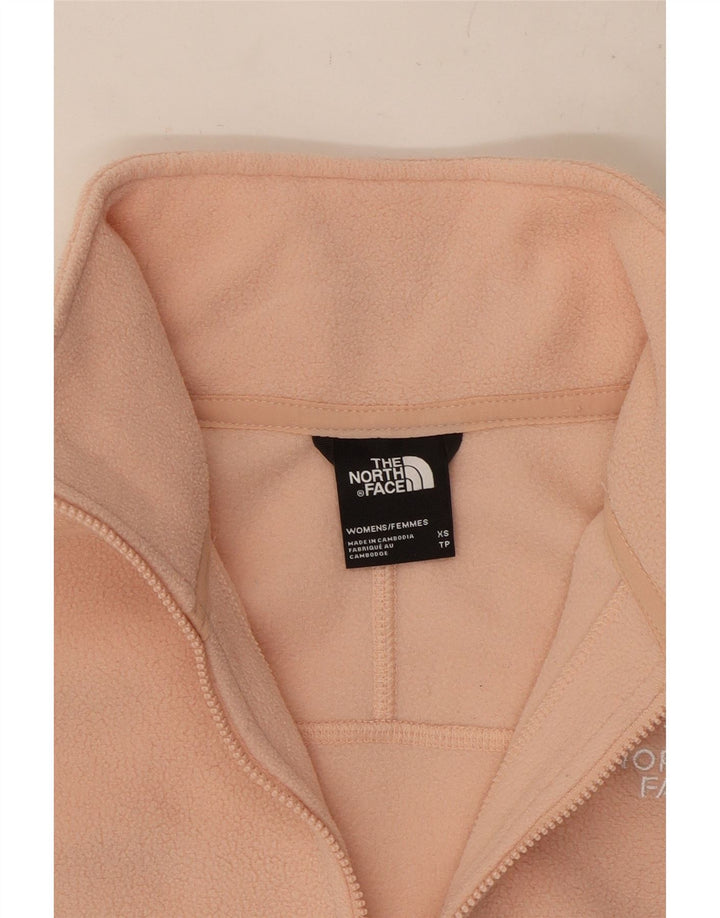 THE NORTH FACE Suéter de lã feminino oversized com zíper e gola UK 6 XS rosa