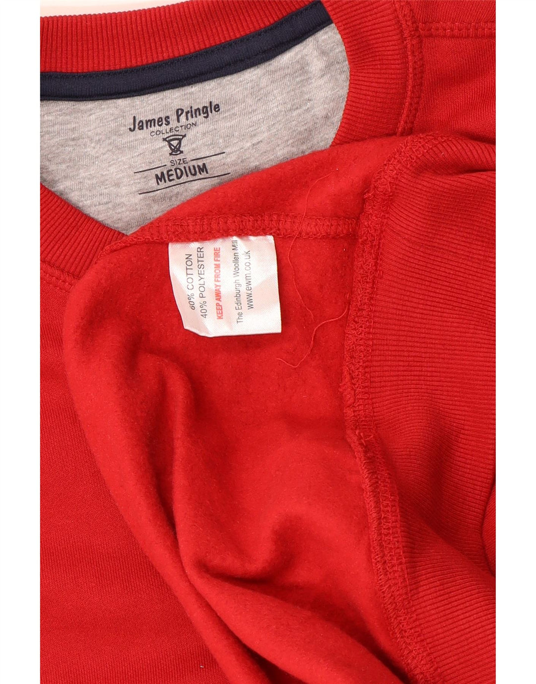 James Pringle moletom masculino jumper médio algodão vermelho