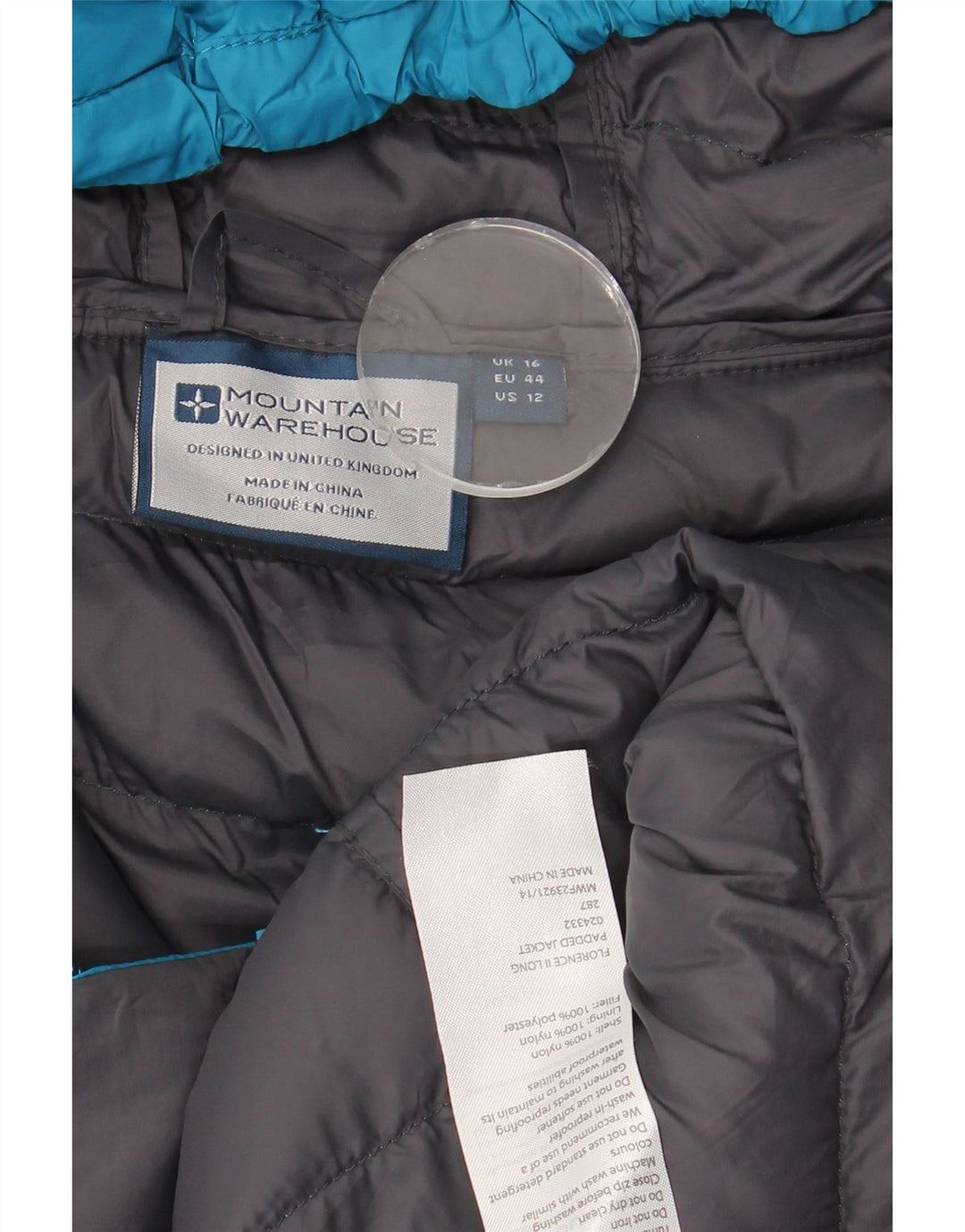 Casaco acolchoado com espinhel feminino Mountain Warehouse UK 16 grande nylon azul