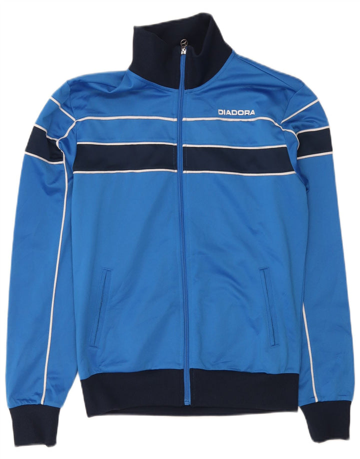 Diadora Mens Tracksuit Top Jacket Pequeno Azul Colourblock Poliéster