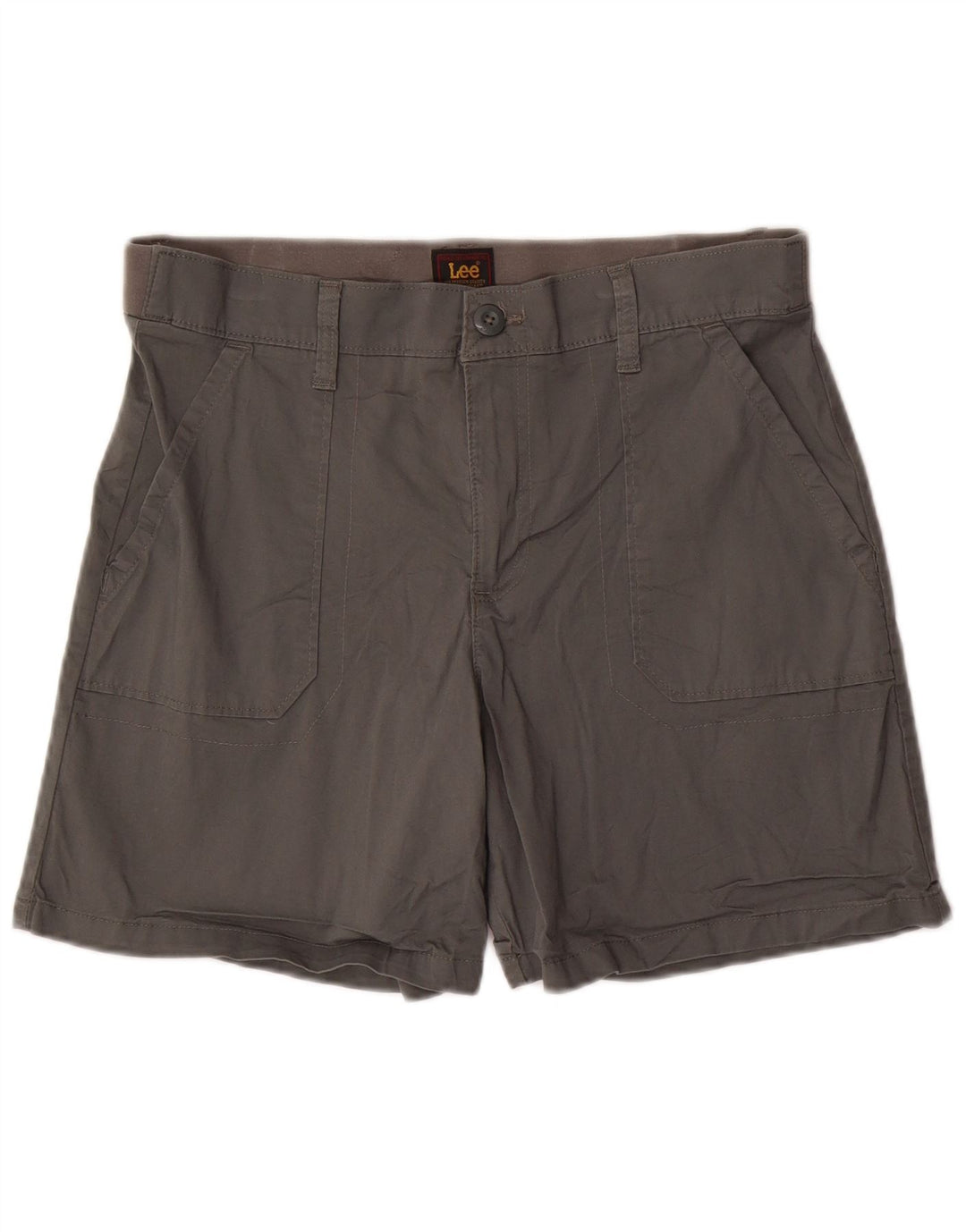 LEE Shorts Chino Feminino Grande W34 Algodão Cáqui