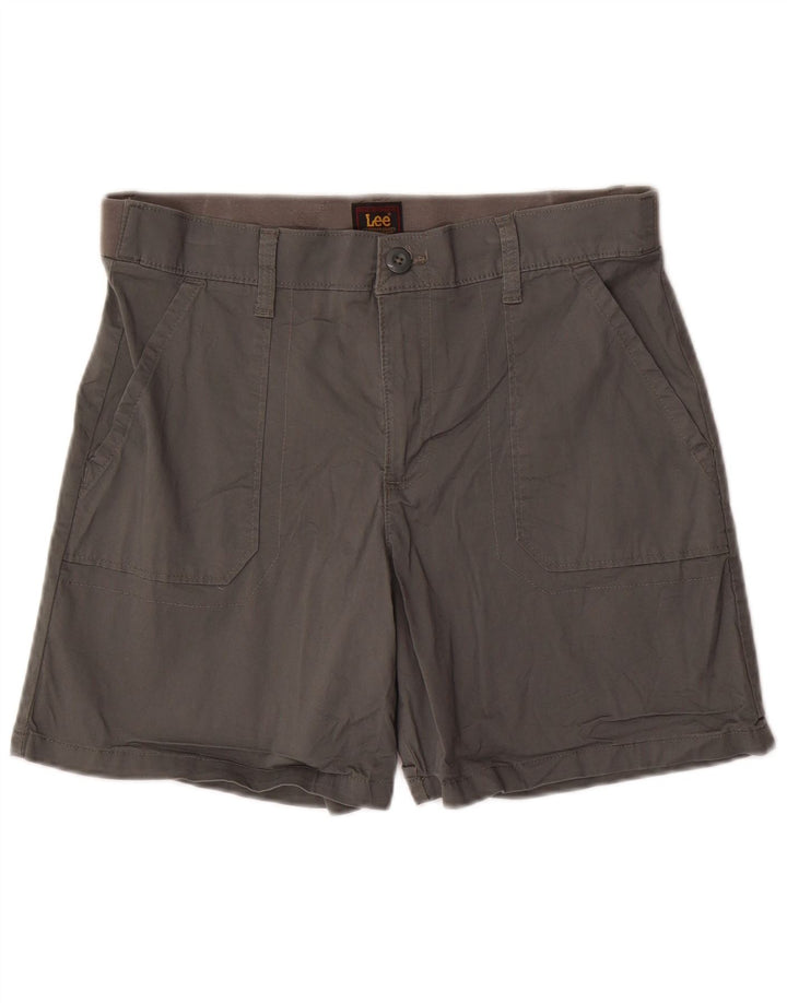 LEE Shorts Chino Feminino Grande W34 Algodão Cáqui